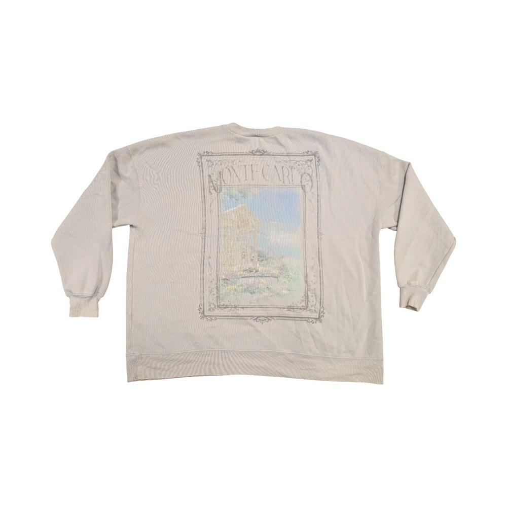 ⭐C7 Wild Fable Monte Carlo Gray Crewneck Graphic Women's Sweatshirt Size XL, New - Picture 2 of 4